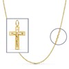 Pendentif  - Médaille Christ sur la Croix Or 18 Carats 750/000 Jaune - Chaine Offerte - vue V2