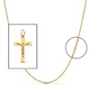 Pendentif  - Médaille Christ sur la Croix Or 18 Carats 750/000 Jaune - Chaine Offerte - vue V2