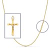 Pendentif  - Médaille Christ sur la Croix Or 18 Carats 750/000 Jaune - Chaine Offerte - vue V4