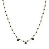 Collier En Argent Doré Pierres Naturelles Spinelle Noir Pampilles Spinelle Noir - vue V1