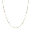Collier Argent Doré Chaine Et Perles Naturelles Blanches - vue V1