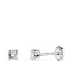 Boucles d'Oreilles Or 18 Carats 750/000 Blanc Zirconium - vue V1