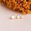 Boucles d'Oreilles Or 18 Carats 750/000 Jaune Ronde - vue V3