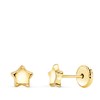 Boucles d'Oreilles Or 18 Carats 750/000 Jaune Etoile - vue V1