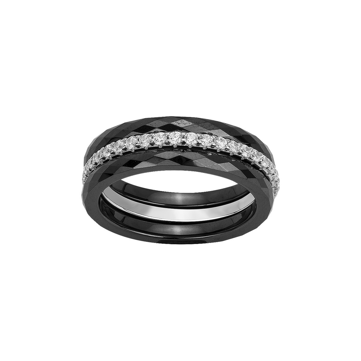 Bague  Mila en Argent avec oxyde de zirconium blanc