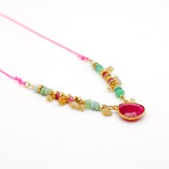 Collier cordon heishi et goutte - FRIDA