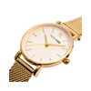 Charlotte - Montre femme - Analogique 3 aiguilles - Boitier de forme ronde en métal - Cadran blanc - vue V2