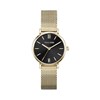 Charlotte - Montre femme - Analogique 3 aiguilles - Boitier de forme ronde en métal - Cadran noir - vue V1