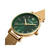 Charlotte - Montre femme - Analogique 3 aiguilles - Boitier de forme ronde en métal - Cadran vert - vue V2