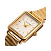 Lydie - Montre femme - Analogique 3 aiguilles - Boitier de forme carrée en métal - Cadran argent - vue V2