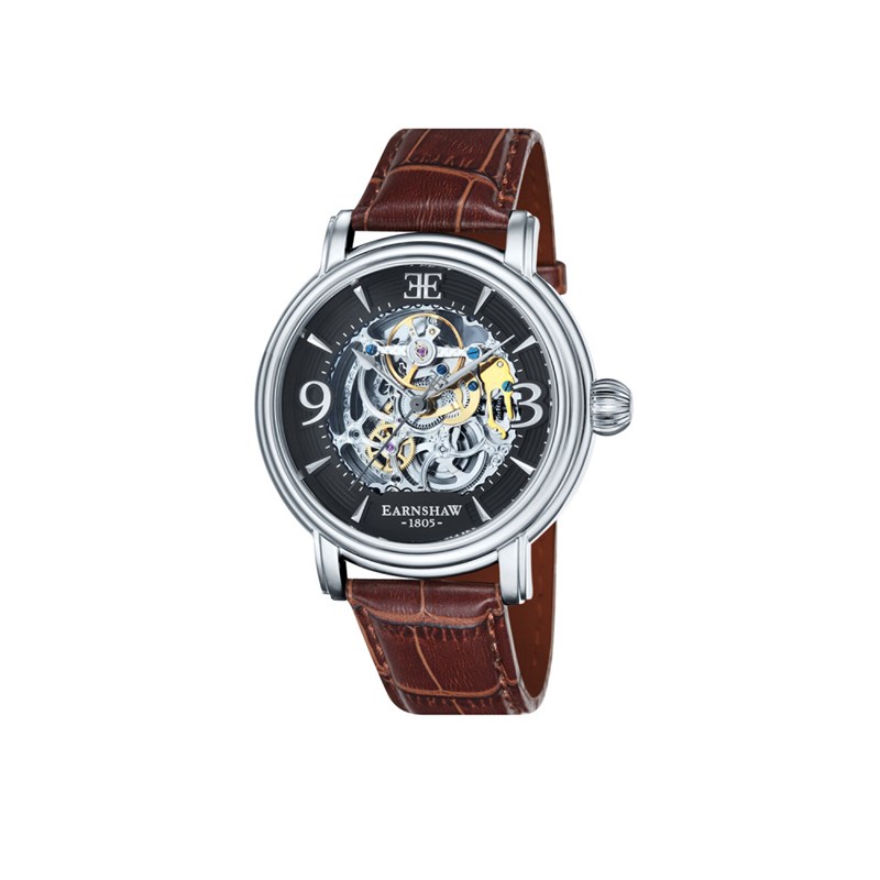 Longcase Grande Skeleton Automatic - Montre homme - Mouvement automatique squelette 3 aiguilles - Cadran noir