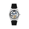 Drake Dual Time Automatic - Montre homme - Mouvement automatique squelette avec fonction 24H - Boitier argent - vue V1