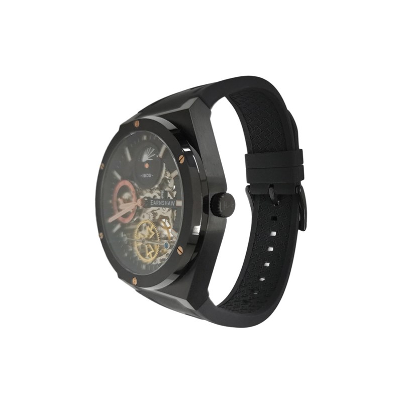 Drake Dual Time Automatic - Montre homme - Mouvement automatique squelette avec fonction 24H - Boitier noir - vue 2