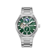 CAMERON - Montre Homme - Analogique Mouvement Automatique Multifonction - Boitier rond en métal - Cadran vert