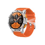 GPS MOTION TRAIL - Boitier rectangulaire en acier - Bracelet en silicone orange