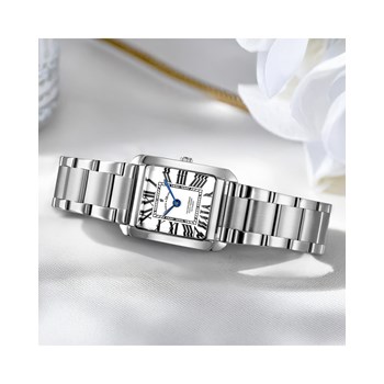 Montre femme - Mouvement quartz suisse 2 aiguilles - Bracelet argent
