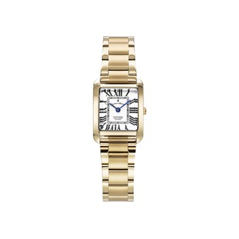 Montre femme - Mouvement quartz suisse 2 aiguilles - Bracelet doré