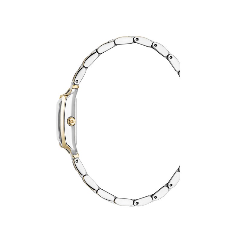 Montre femme - Mouvement quartz suisse 2 aiguilles - Bracelet argent or - vue 4