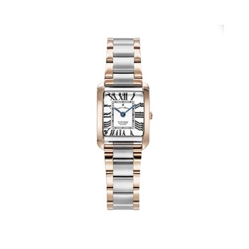 Montre femme - Mouvement quartz suisse 2 aiguilles - Bracelet argent doré rose