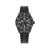 Montre homme - Mouvement Suisse Ronda GMT avec 3 aiguilles et date - Bracelet noir - vue V1