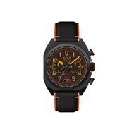 BELL X-1 MACHBUSTER CHRONOGRAPH  - Mouvement japonais méca quartz chronograph - Bracelet cuir noir