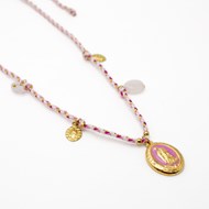 Collier cordon madone rose - CARLA