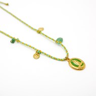 Collier cordon madone vert - CARLA