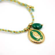 Bracelet cordon madone vert- CARLA