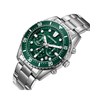 JACOB - Montre Homme - Analogique Mouvement Multifonction - Boitier rond en métal - Bracelet en métal - Cadran vert - vue V2