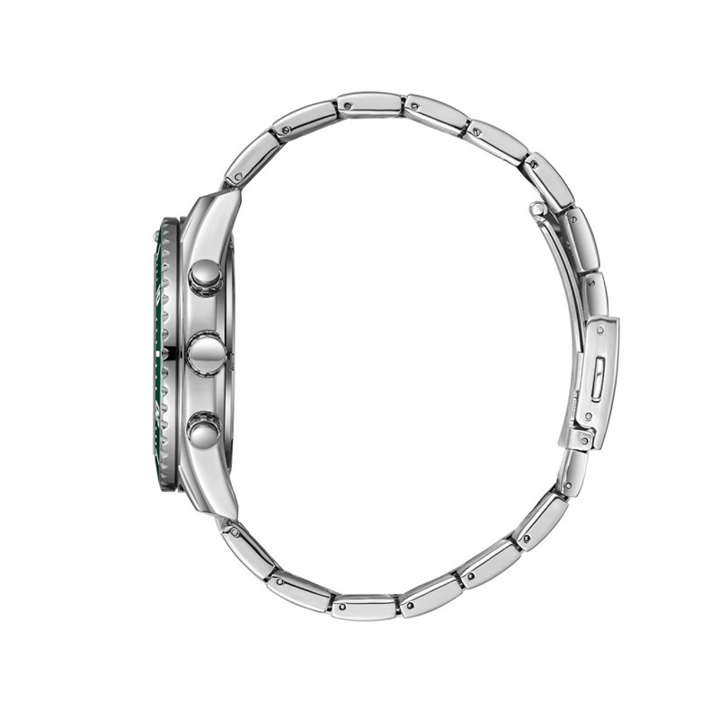 JACOB - Montre Homme - Analogique Mouvement Multifonction - Boitier rond en métal - Bracelet en métal - Cadran vert - vue 3