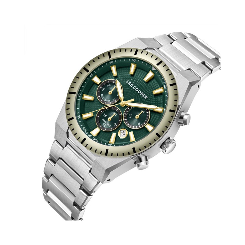 CALLUM - Montre Homme - Analogique Mouvement Multifonction - Boitier rond en métal - Bracelet en métal - Cadran vert - vue 2