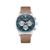 TYLER - Montre Homme - Analogique Mouvement Multifonction - Boitier rond en métal - Bracelet en cuir italien marron - vue V1