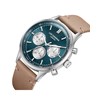 TYLER - Montre Homme - Analogique Mouvement Multifonction - Boitier rond en métal - Bracelet en cuir italien marron - vue V2