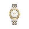 JAYDEN - Montre Homme - Analogique Mouvement 3 aiguilles - Boitier rond en métal - Bracelet en métal - Cadran blanc - vue V1