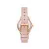 AMANDA - Montre Femme - Analogique Mouvement 3 aiguilles - Boitier rond en métal- Bracelet en cuir rose - vue V4