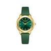 AMANDA - Montre Femme - Analogique Mouvement 3 aiguilles - Boitier rond en métal- Bracelet en cuir vert - vue V1