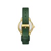 AMANDA - Montre Femme - Analogique Mouvement 3 aiguilles - Boitier rond en métal- Bracelet en cuir vert - vue V4