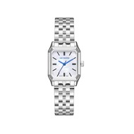 ANNE - Montre Femme - Analogique Mouvement 3 aiguilles - Boitier rectangulaire en métal - Bracelet en métal - Cadran blanc