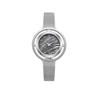 CHLOE - Montre Femme - Analogique Mouvement 3 aiguilles - Boitier rond en métal - Bracelet en mailles milanaises argent