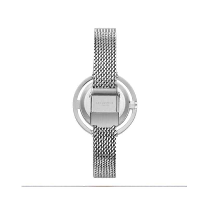 CHLOE - Montre Femme - Analogique Mouvement 3 aiguilles - Boitier rond en métal - Bracelet en mailles milanaises argent - vue 4