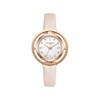 JENNIFER - Montre Femme - Analogique Mouvement 3 aiguilles - Boitier rond en métal - Bracelet en cuir rose - vue V1