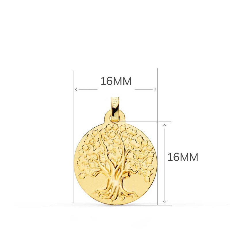 Pendentif - Médaille Arbre de Vie Or Jaune - Chaine Offerte - vue 3