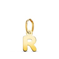 Pendentif Or 18 Carats 750 Jaune - Initiale Lettre 'R' - Chaine Offerte