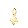 Pendentif Or 18 Carats 750 Jaune - Initiale Lettre 'N' - Chaine Offerte - vue V1