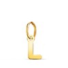 Pendentif Or 18 Carats 750 Jaune - Initiale Lettre 'L' - Chaine Offerte - vue V1