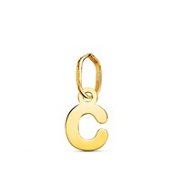 Pendentif Or 18 Carats 750 Jaune - Initiale Lettre 'C' - Chaine Offerte