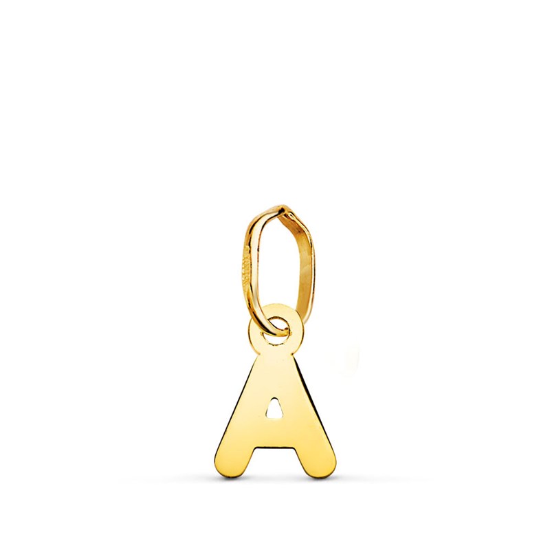 Pendentif Or 18 Carats 750 Jaune - Initiale Lettre 'A' - Chaine Offerte