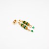 Boucles d'oreilles tige heishi Onyx vert - JANE - vue V1