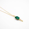 Collier pierres Onyx vert - CATHY - vue V1