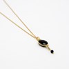 Collier pierres Onyx noir - CATHY - vue V1